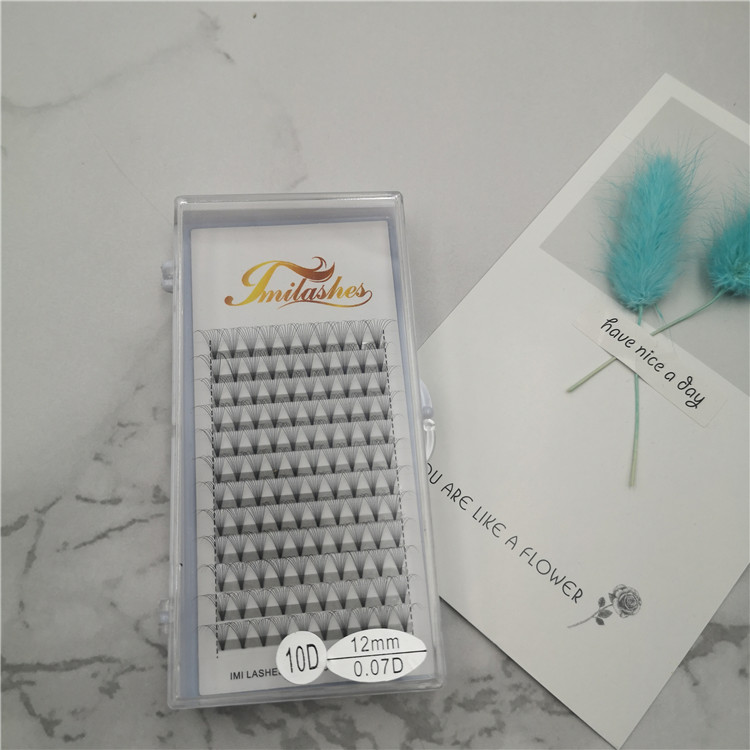 Wholesale best quality heat bonded pre made fans eyelash extensions-V